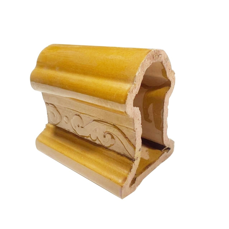 Tetti di templi buddisti giapponesi fatti a mano e sinterizzati Piastrelle ceramiche tradizionali cinesi con resistenza alla compressione 1500N