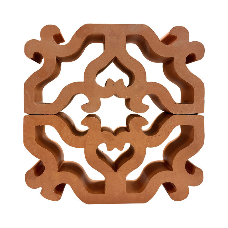 Argilla da costruzione rossa Blocco Breeze Mattoni decorativi perforati Parete divisoria