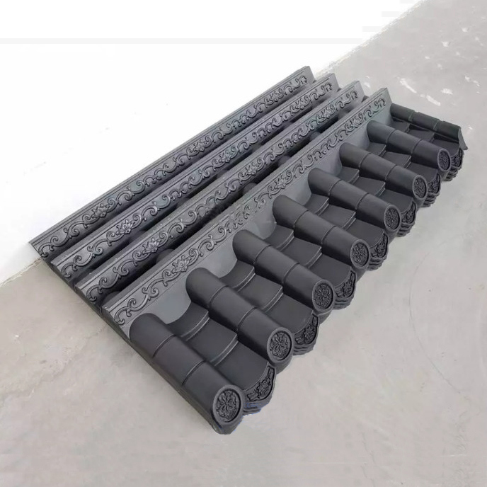 Tegole per tetto in stile giapponese in plastica all'ingrosso Pannelli per tetto per decorazione di recinzioni da giardino e pareti