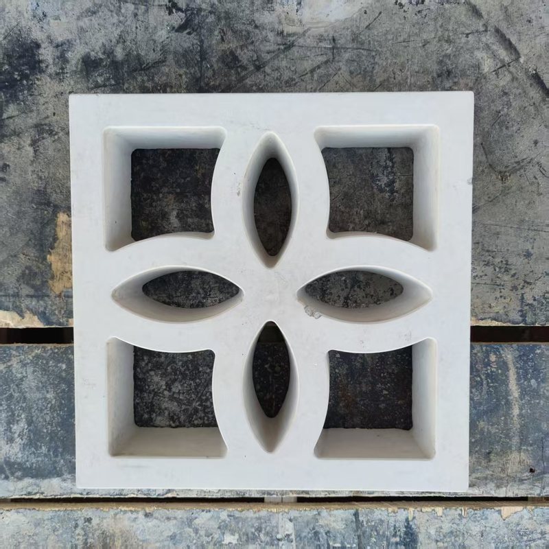 Classical Design Natural White Breeze Blocks Concrete Garden Wall Screen Tiles Decorative Perforated Bricks