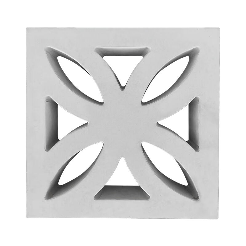 Fassata floreale decorativa mattoni bianchi vuoto blocco di schermo di cemento per la privacy del patio del giardino