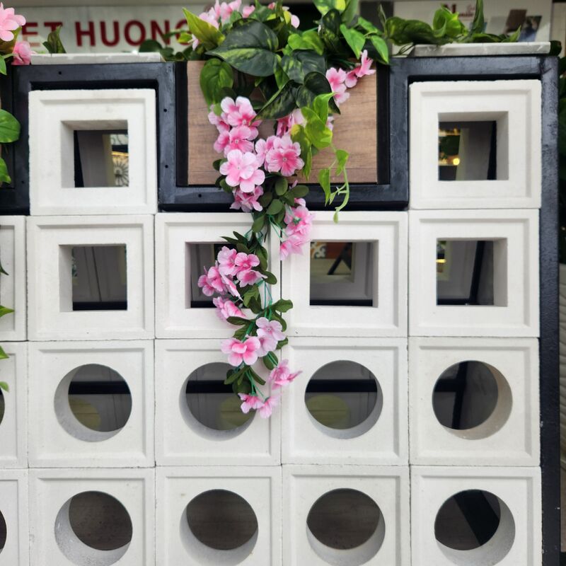 Componente di cemento mattone Forma quadrata schermo Sfondo Tavola da parete schermo cavo 3D Disegno senza soluzione di continuità Quick Install Decor