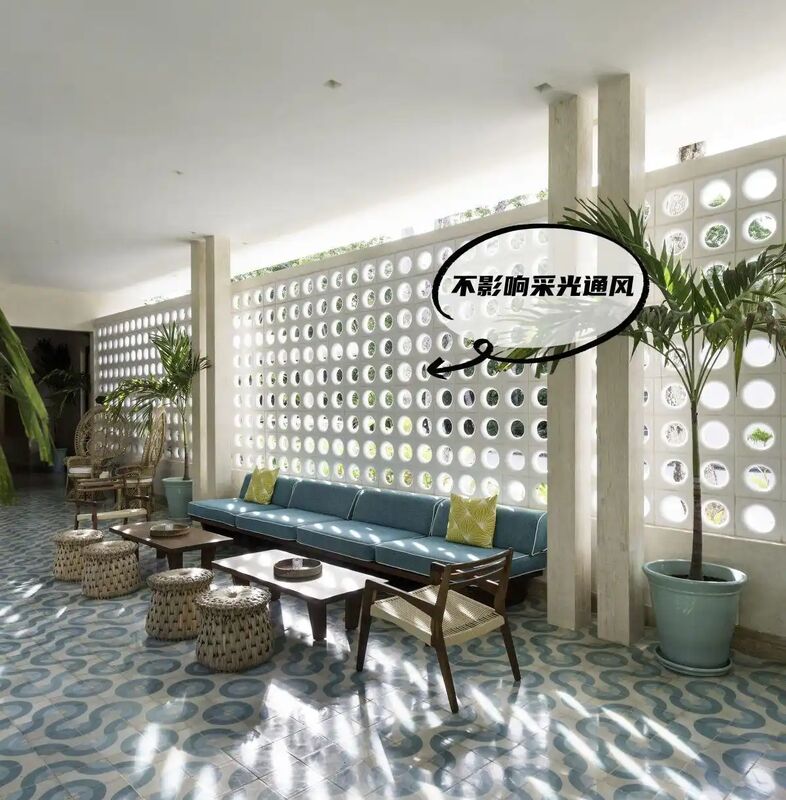 Blocco schermo in calcestruzzo resistente al sale per aree costiere Decorazione di blocchi di ventilazione anticorrosione Breeze Block