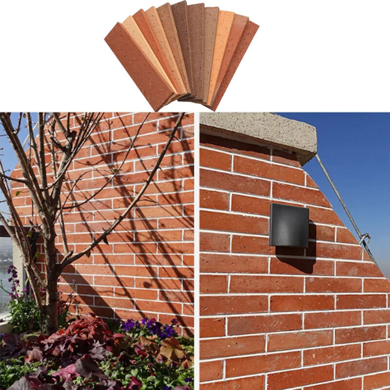 Artiglio mattoni rossi mattoni a fessura parete di fronte rivestimento finta decorazione esterno