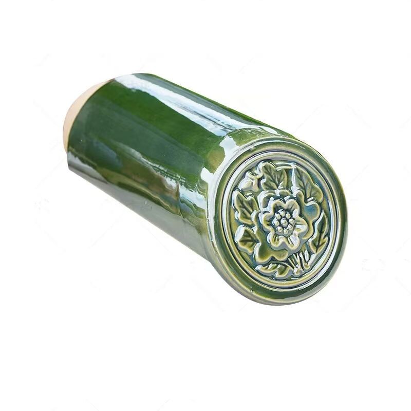 Disegno del tetto in colore verde Filippine Piastrelle vetrate a basso prezzo con buchi per il tetto cinese antico