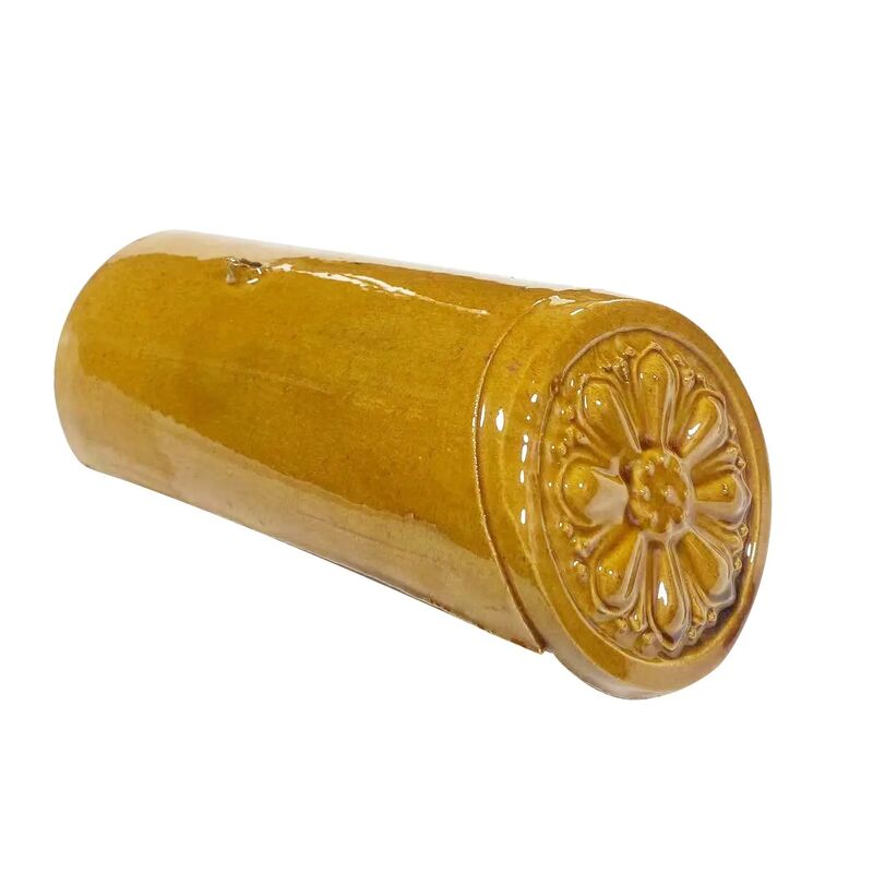 Materiale da costruzione in stile antico Piastrelle di tetto vetrate Ghiaia da tetto dorata per la costruzione del monastero del tempio