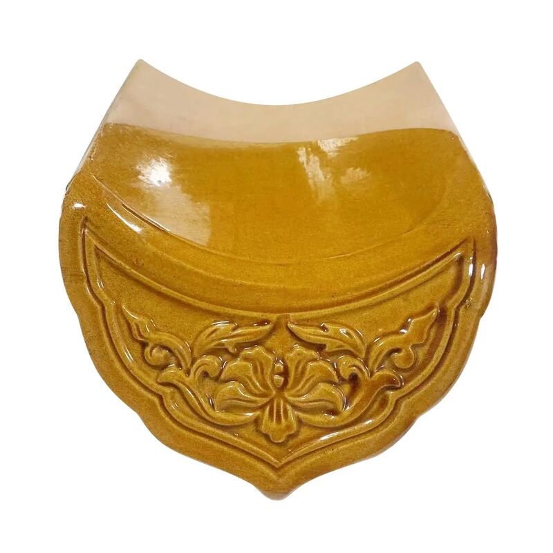 Materiale da costruzione in stile antico Piastrelle di tetto vetrate Ghiaia da tetto dorata per la costruzione del monastero del tempio