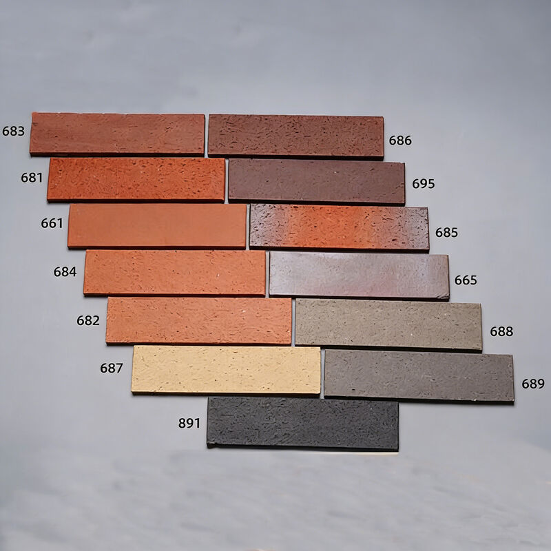 Piastrelle per pareti esterne mattoni a faccia divisa con argilla Materiale grezzo Wire Cut Brick Surface Clinker Tiles per facciate di case