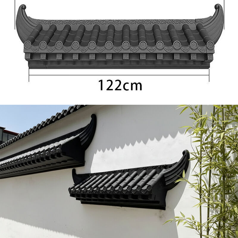PP Plastic Roof Tiles & Roofing Accessories with Brackets Lightweight Easy Install Roof Shingles with End Caps Corner Joints