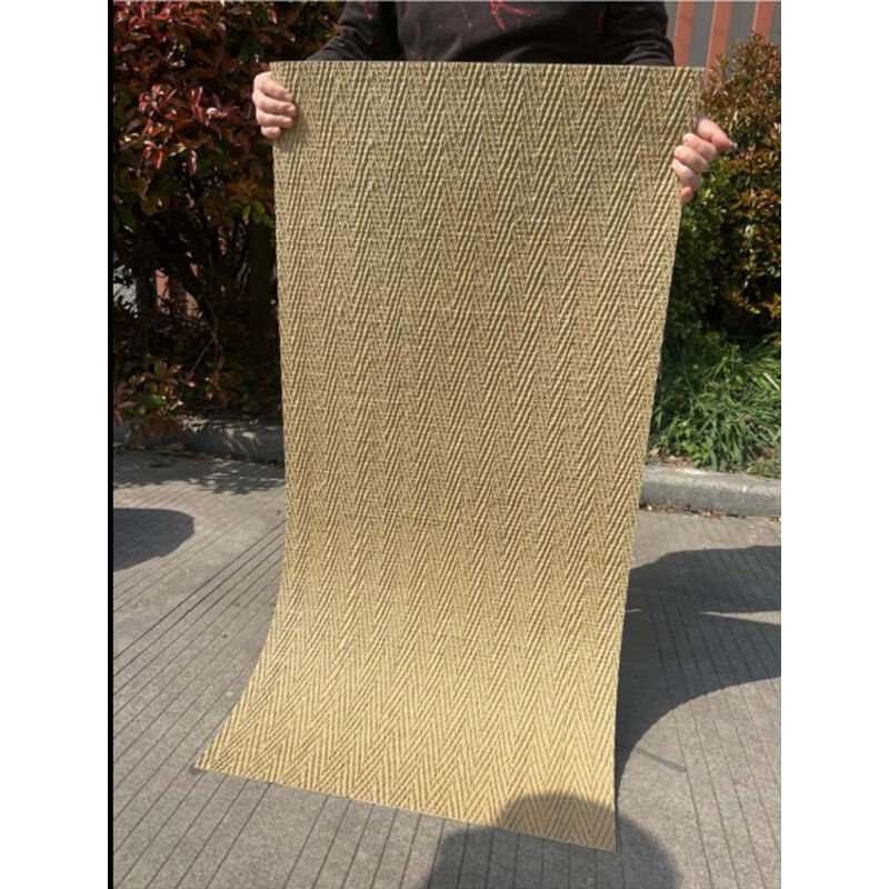 Pannello murale flessibile in porcellana morbida 3D MCM con texture a spina di pesce intrecciata per decorazione murale interna