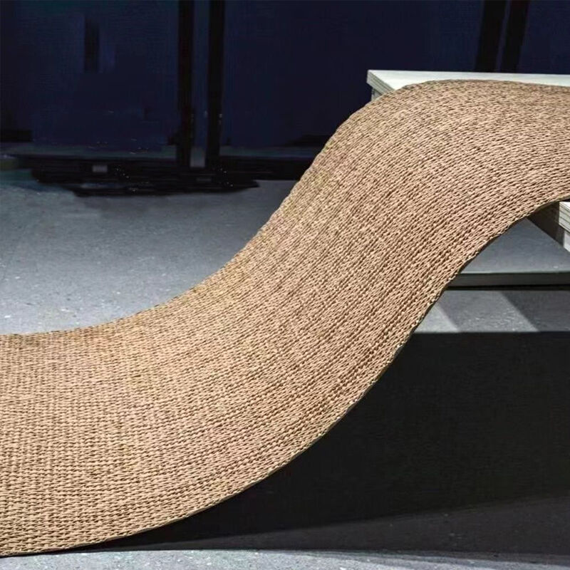 Pannello murale flessibile in porcellana morbida 3D MCM con texture a spina di pesce intrecciata per decorazione murale interna