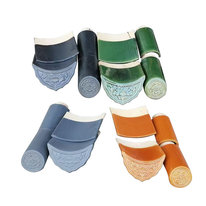 Antico padiglione di legno esagonale con piastrelle vetrate cinesi all'aperto Villa giardino a sei angoli Paesaggio cinese Gazebo Paesaggio padiglione anticorrosione