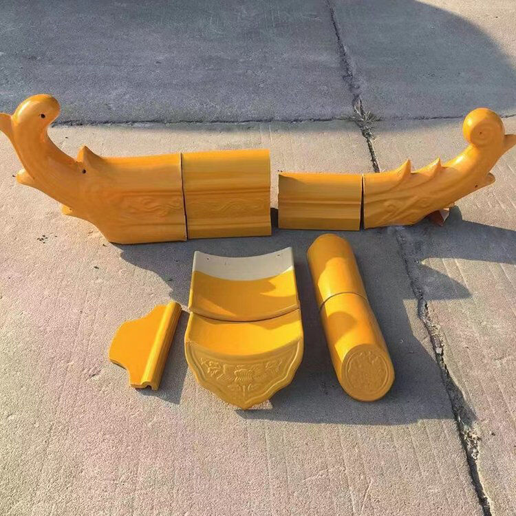 Tegole in ceramica smaltata in stile tradizionale cinese, tegole lucide per tetti per architettura paesaggistica da giardino, padiglione del tempio, casa da tè, centro culturale