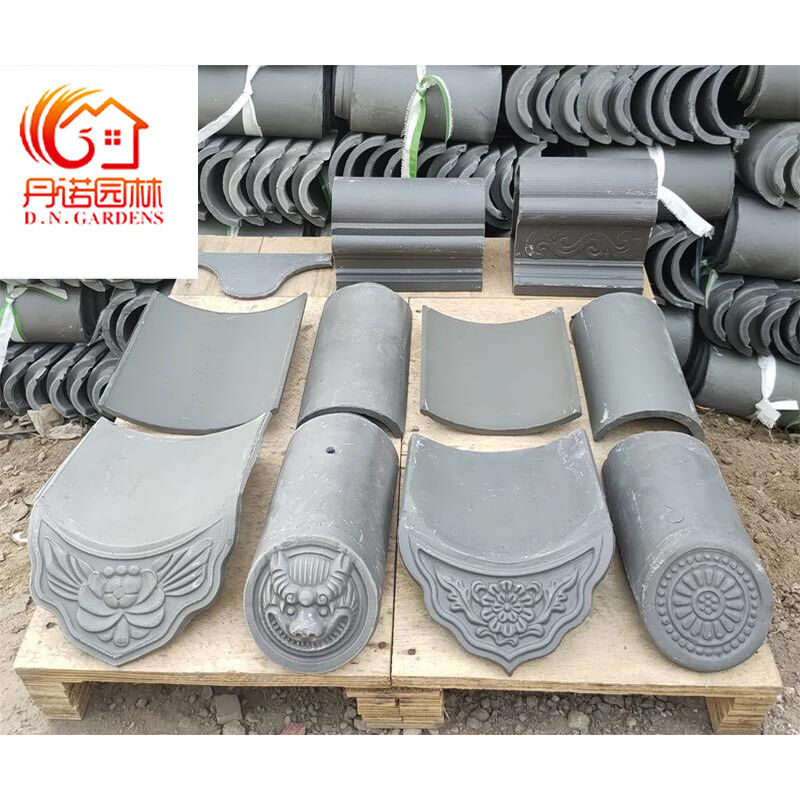 Gazebo/Padiglione da Giardino con Set Completo di Tegole in Argilla Grigia Cinese in Vendita Istruzioni per l'Installazione