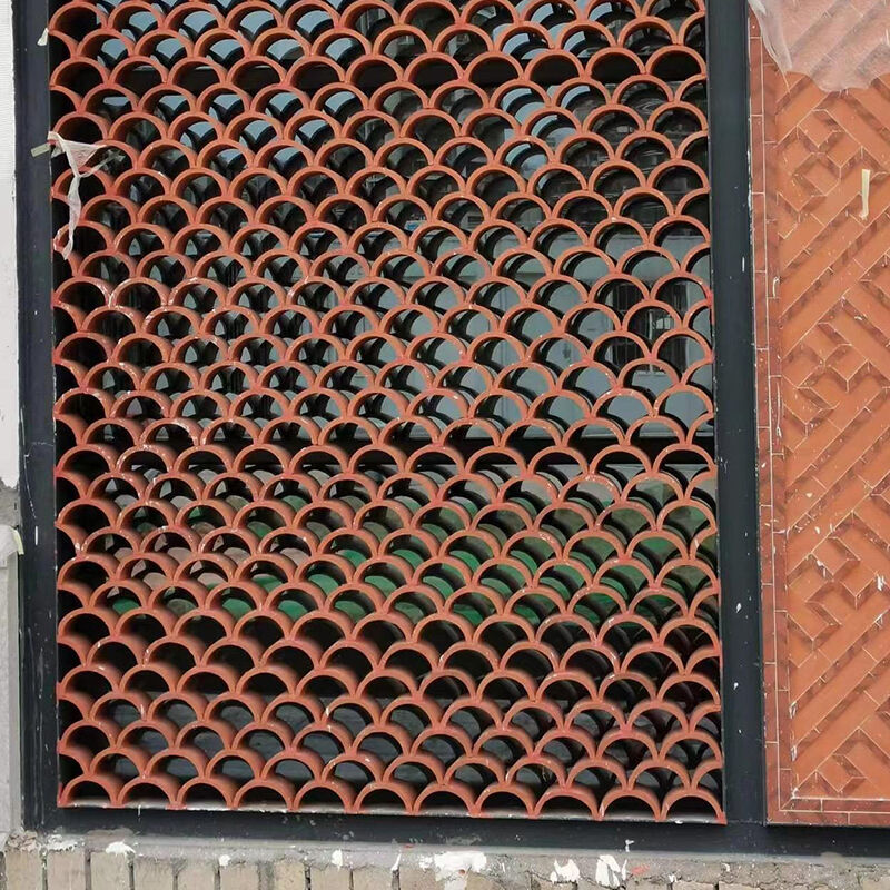 Blocco Decorativo in Terracotta a Metà Tondo Claustra per Pareti, Mattone Perforato in Argilla per Terrazze 200*100mm per Pareti di Caratteristica