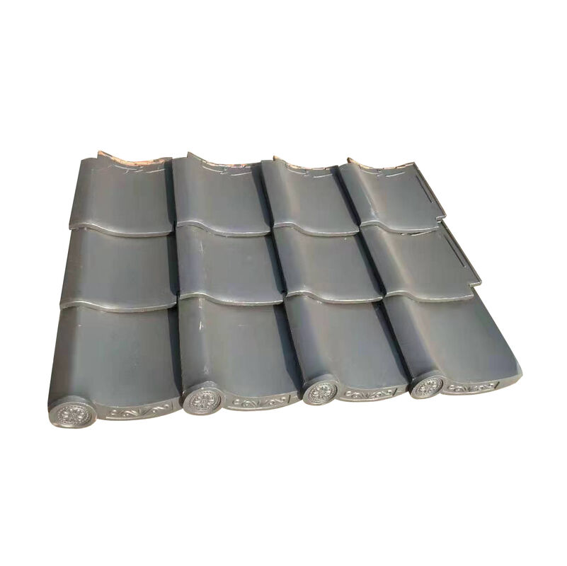 Piastrelle di tetto in ceramica giapponese tradizionale grigio fumoso finitura vetrata a candela sinistra autentiche piastrelle giapponesi Kawara