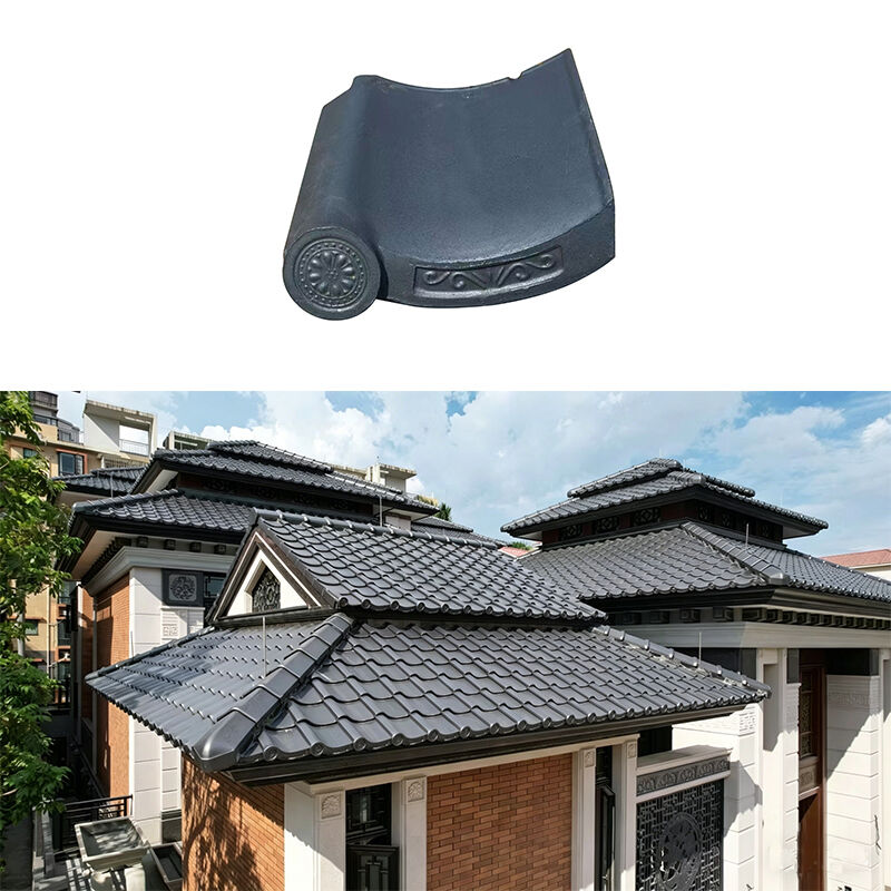 Piastrelle in argilla giapponese in stile asiatico Piastrelle tradizionali resistenti all'acqua macchina fatta per il tetto del giardino del tempio villa