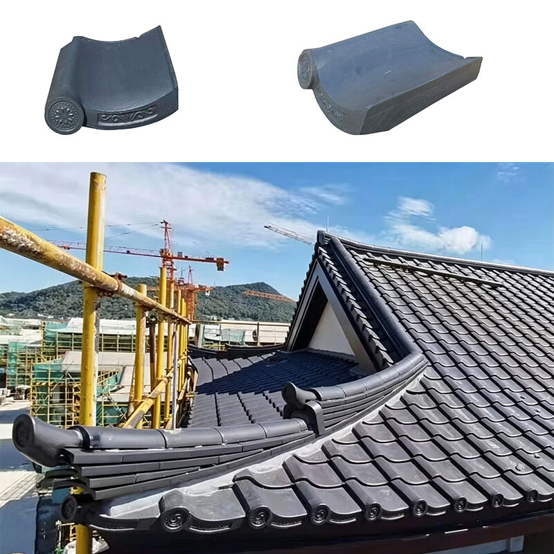 Zanwa Produttore Stile Giapponese Cinese Villa Tegole Vendita All'ingrosso Tegole Ceramiche Tegole a Forma di Bambù Ondulato