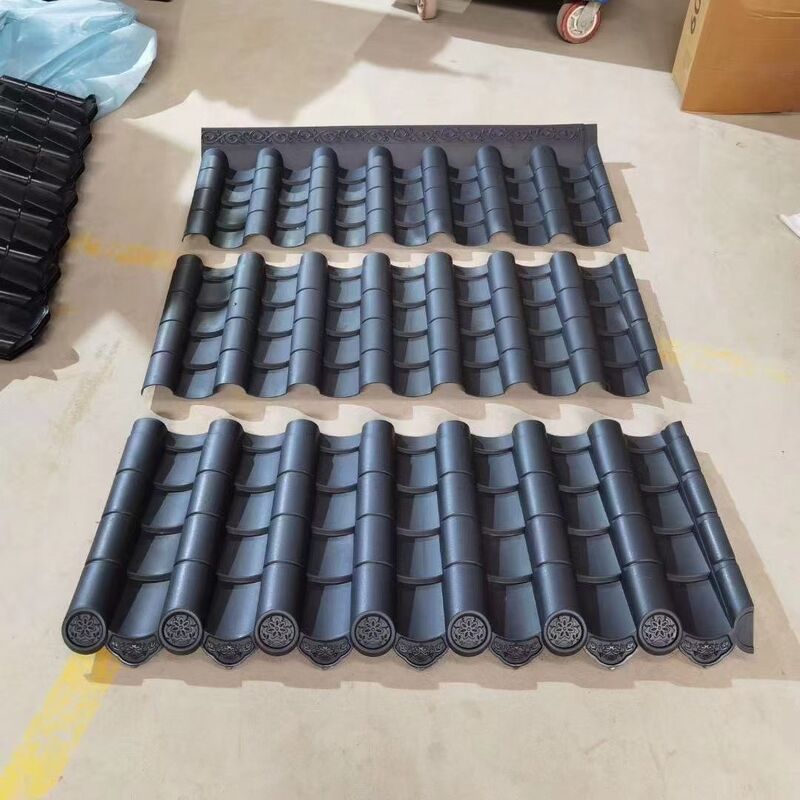 Piastrelle di tetto in plastica di resina sintetica ASA PVC Piastrelle di tetto in ceramica in cerca di villa residenziale Gazebo