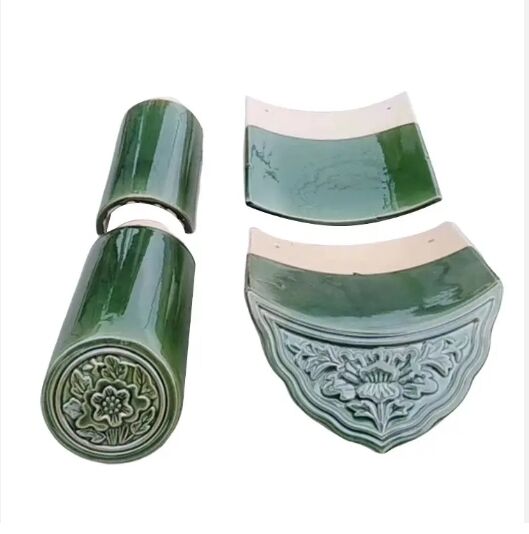 Chinese Style Architecture Glazed Roof Tile Green Porcelain Tiles Antique Building Roof Material for Project Chinatown Gateway