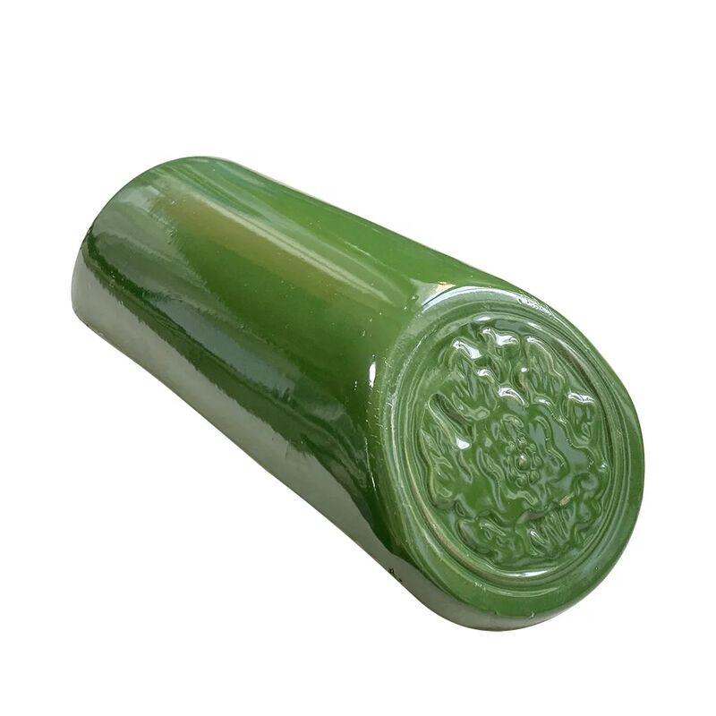 Piastrelle di tetto in vetro cinese di colore verde vibrante in stile classico Piastrelle in ceramica per il giardino del tempio padiglione casa del tè