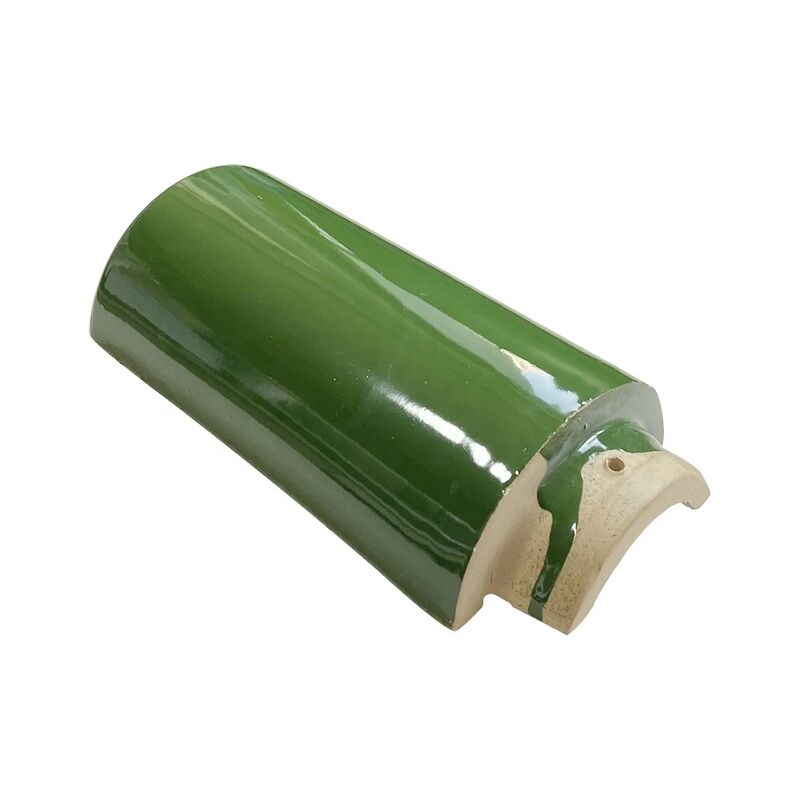 Piastrelle di tetto in vetro cinese di colore verde vibrante in stile classico Piastrelle in ceramica per il giardino del tempio padiglione casa del tè