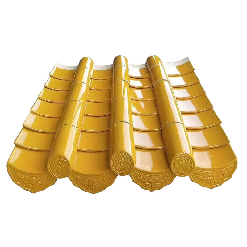 Piastrelle imperiali gialle vetrate in stile cinese antiche piastrelle in ceramica per il palazzo del tempio Villa Roofing Durable & weather-resistant