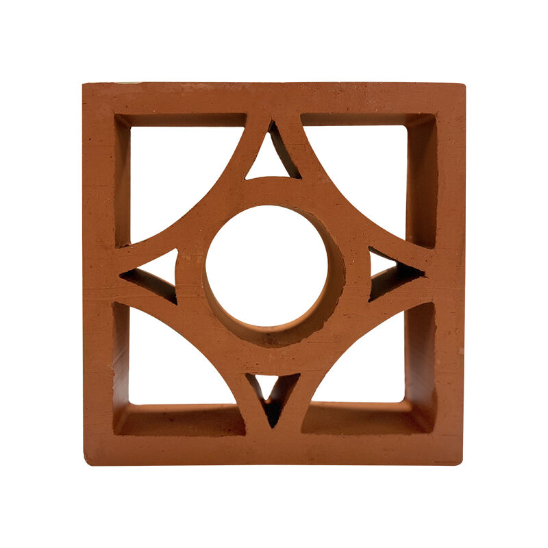 Terracotta Breeze Block Natural Clay Red Hollow Decorative Wall Brick Ventilation Block for Outdoor Building Partition
