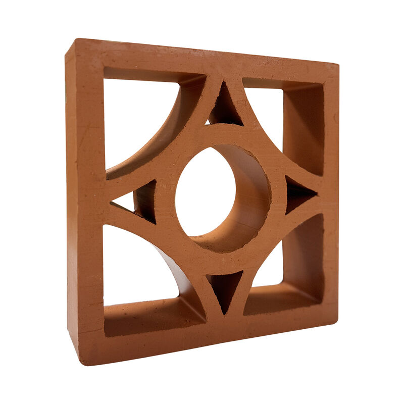 Terracotta Breeze Block Natural Clay Red Hollow Decorative Wall Brick Ventilation Block for Outdoor Building Partition
