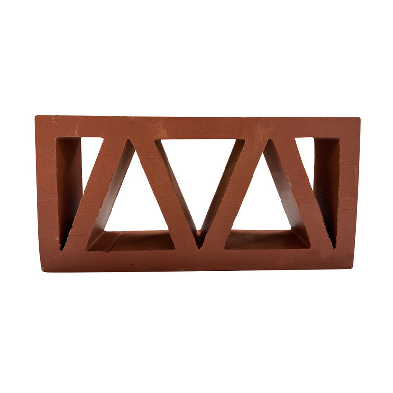 Terracotta Decorativo Breeze Block Triangolo Modello di argilla rossa mattoni cavi per pareti di giardino e divisori interni