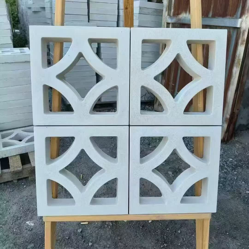 Blocchi di brezza in calcestruzzo prefabbricato Blocchi di brezza decorativi con motivo a stella per soluzioni di schermatura e muratura