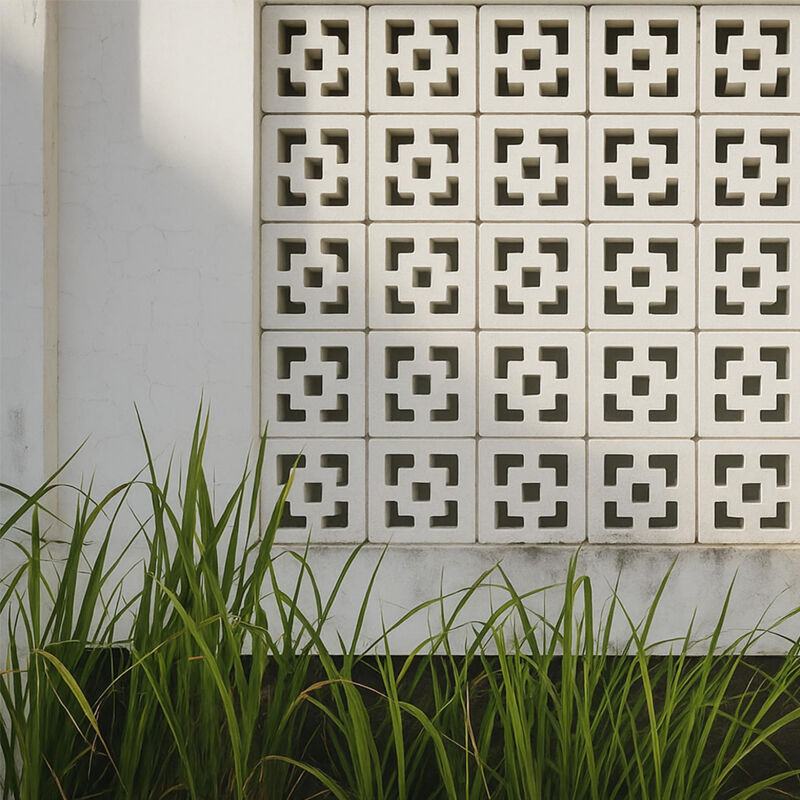 Breeze Block Decorative Concreto Massoneria Unità Quadratura Patterned Decorative Concreto Blocks Come Design Accento una copertura ombra