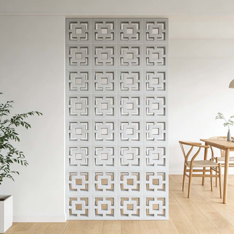 Breeze Block Decorative Concreto Massoneria Unità Quadratura Patterned Decorative Concreto Blocks Come Design Accento una copertura ombra