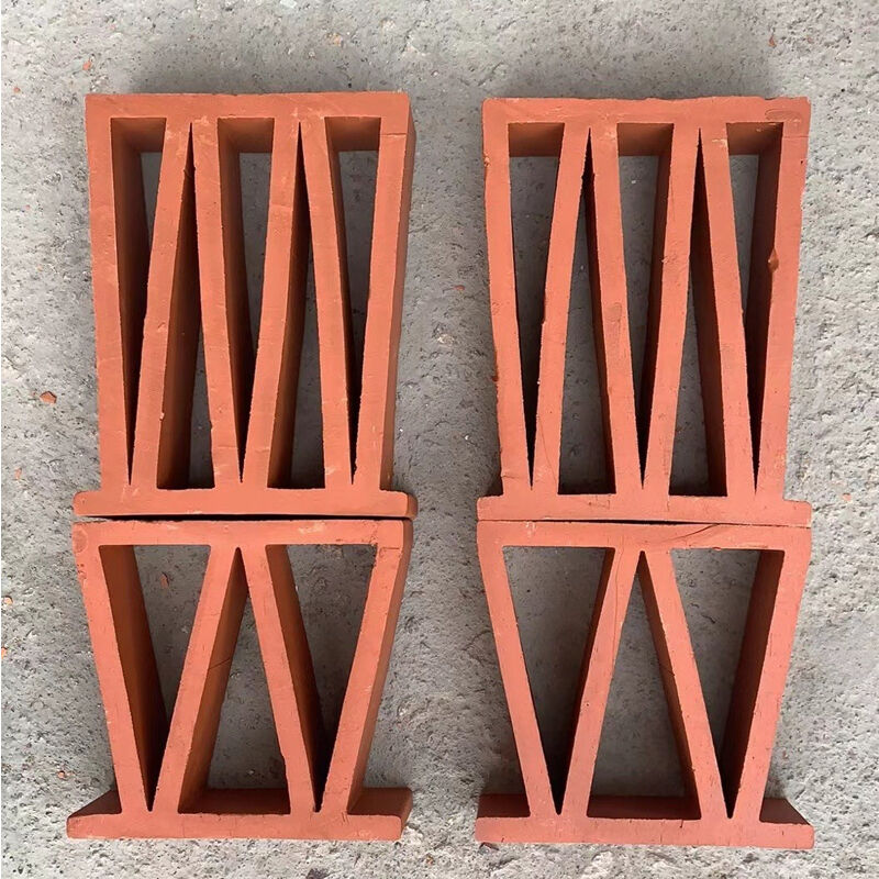 Parete divisorio in mattoni sfondo m Forma giallo colore vetro schermo piastrelle di terracotta Breeze blocchi pannelli