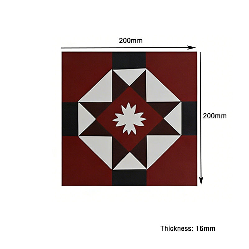 Piastrelle di cemento con motivi 200 X 200 mm Modello personalizzato fatto a mano senza smalti Ecologico per pavimenti boutique di hotel