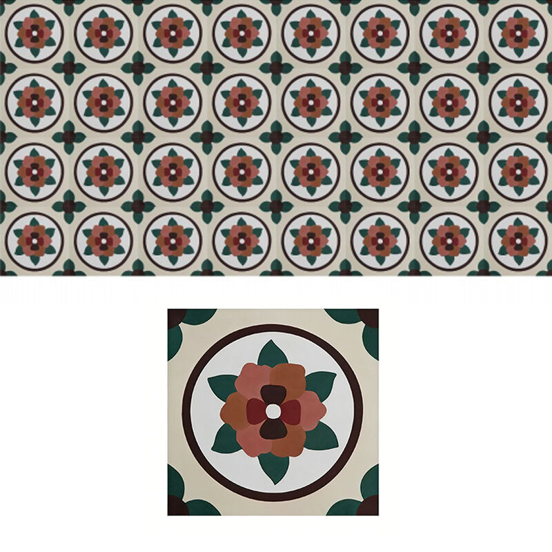 Piastrelle di cemento di fiori d'epoca Piastrelle decorative per pavimenti di pareti per restaurare case alberghiere