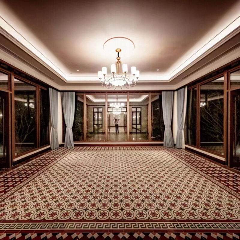 Piastrelle di cemento di fiori d'epoca Piastrelle decorative per pavimenti di pareti per restaurare case alberghiere