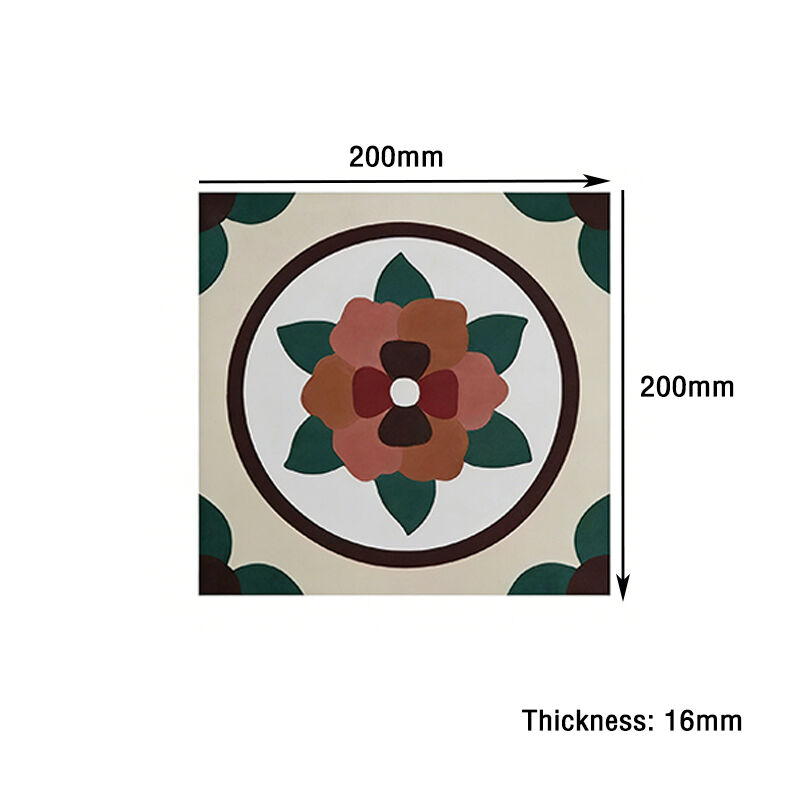 Piastrelle di cemento di fiori d'epoca Piastrelle decorative per pavimenti di pareti per restaurare case alberghiere