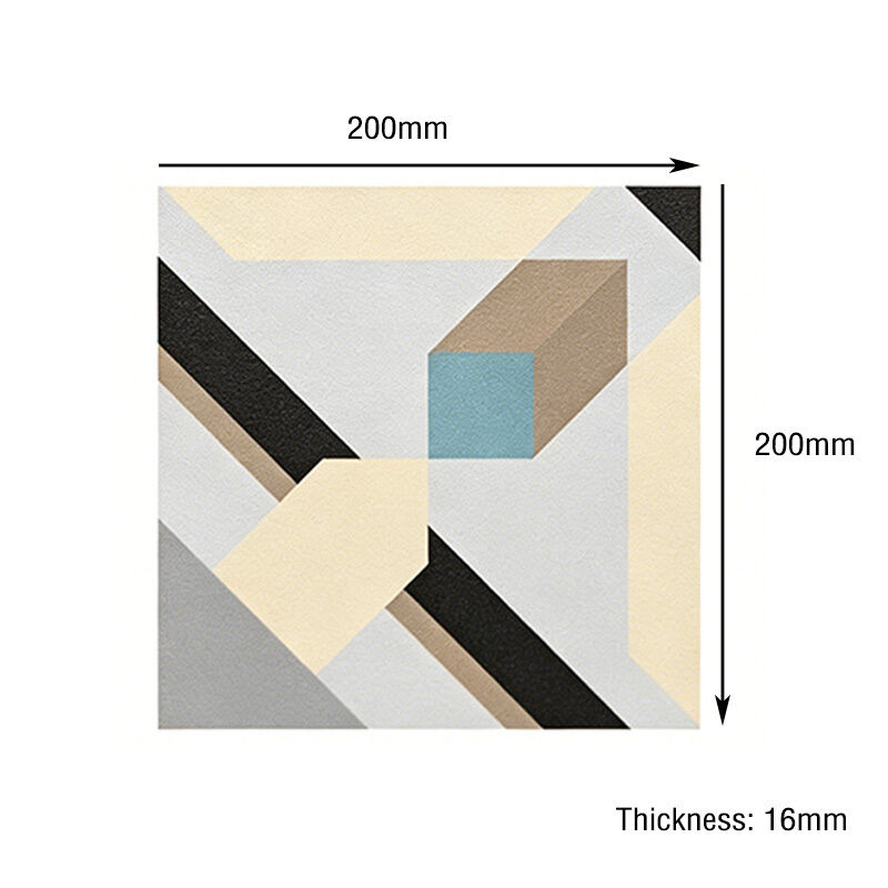 Piastrelle di cemento encaustico Moderno europeo Matte Pavimento interno Piastrelle Bordure Piastrelle Accenti Anti-Slip Villa Hotel Utilizzare Modello Geometrico