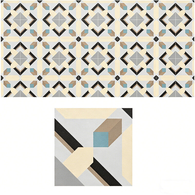 Piastrelle di cemento encaustico Moderno europeo Matte Pavimento interno Piastrelle Bordure Piastrelle Accenti Anti-Slip Villa Hotel Utilizzare Modello Geometrico