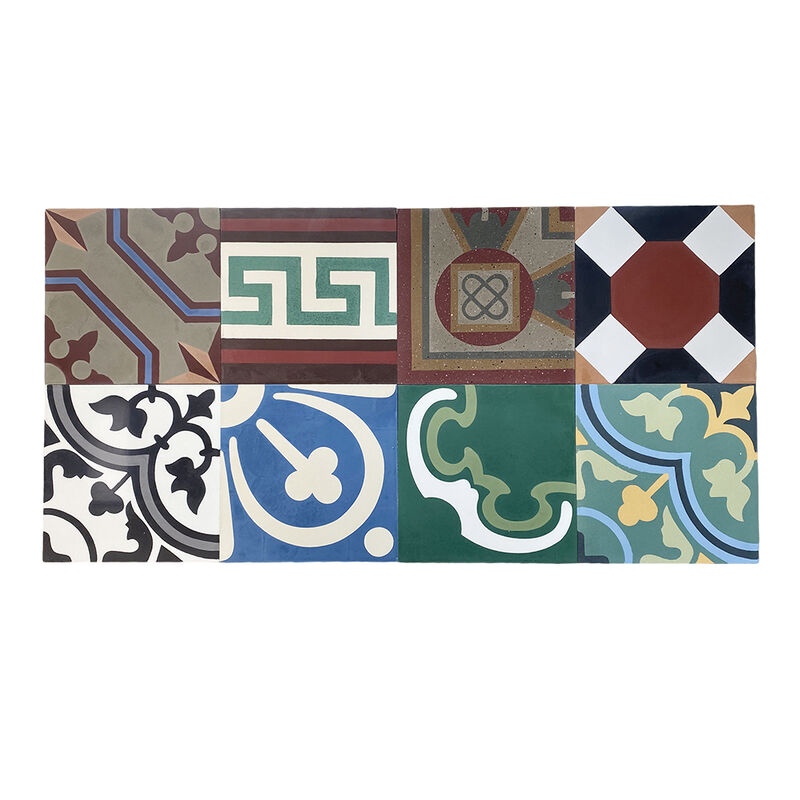 Handmade Encaustic Cement Tiles One by One Made with Individual Custom Patterns Matte-finish Floor & Wall Tile for Hotel