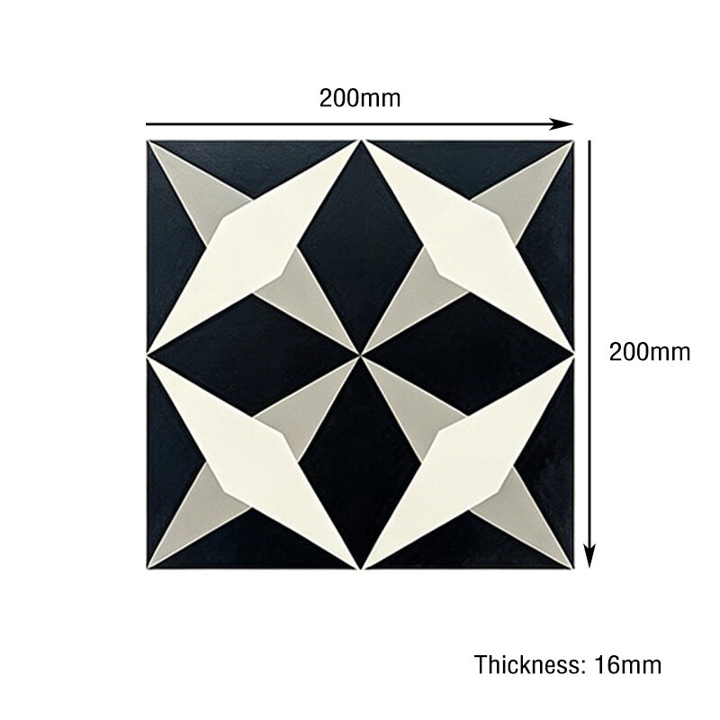 Vintage Pattern Handmade Cement Tile Non-slip Floor Wall Decor Tile for Kitchen Bathroom Hotel Restaurant Interior Decoration