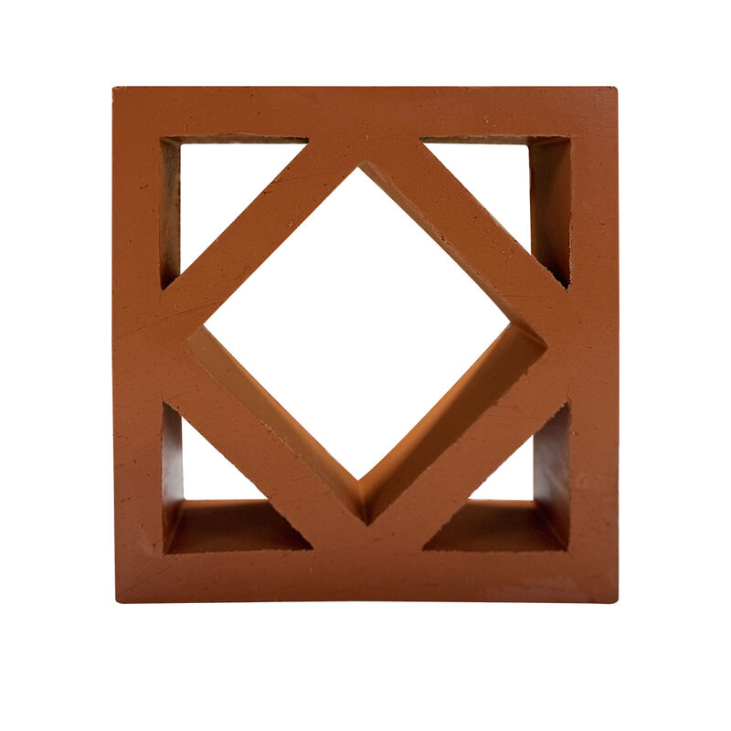 Blocchi vuoti di terracotta rosso impermeabili Blocchi di brice di argilla decorativa per cortile Pareti schermo privacy