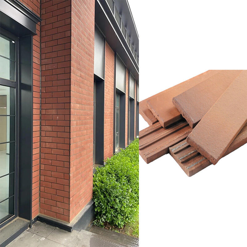 Terracotta naturale di mattoni sottili per decorazioni di facciate esterne e progetti architettonici