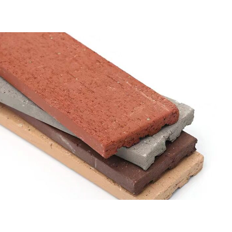 Terracotta neutrale, mattoni a faccia rossa, argilla naturale, rivestimento per pareti esterne, facciate e design architettonico moderno