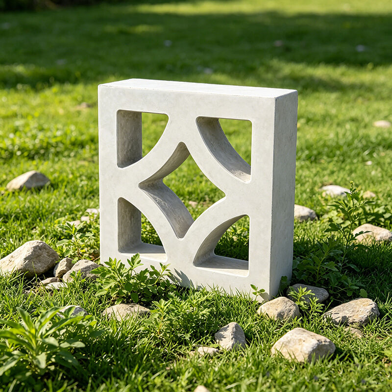 Blocchi di vetro in cemento bianco con modello di diamante Decorative mattoni di cemento schermo per il cortile esterno Privacy schermo muro
