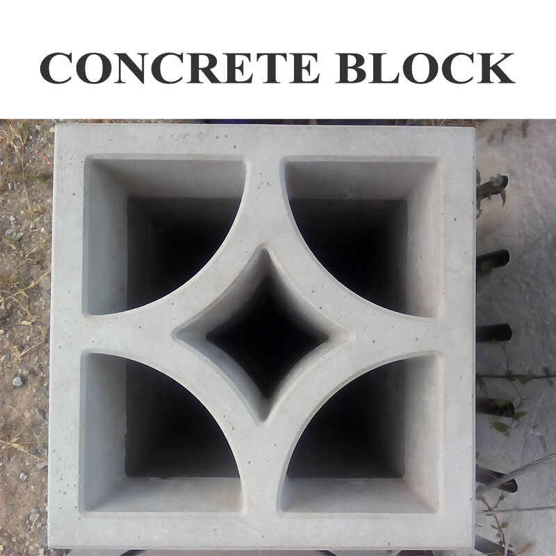 Blocchi di vetro in cemento bianco con modello di diamante Decorative mattoni di cemento schermo per il cortile esterno Privacy schermo muro