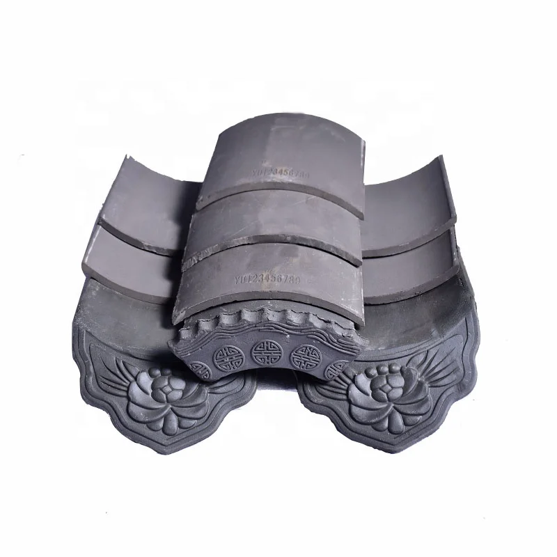 Grigio antico Asian Roof Tile Set per Moon Gate Corone murali intagliate Eau Edge Tiles per Zen Garden Arches & Gateways