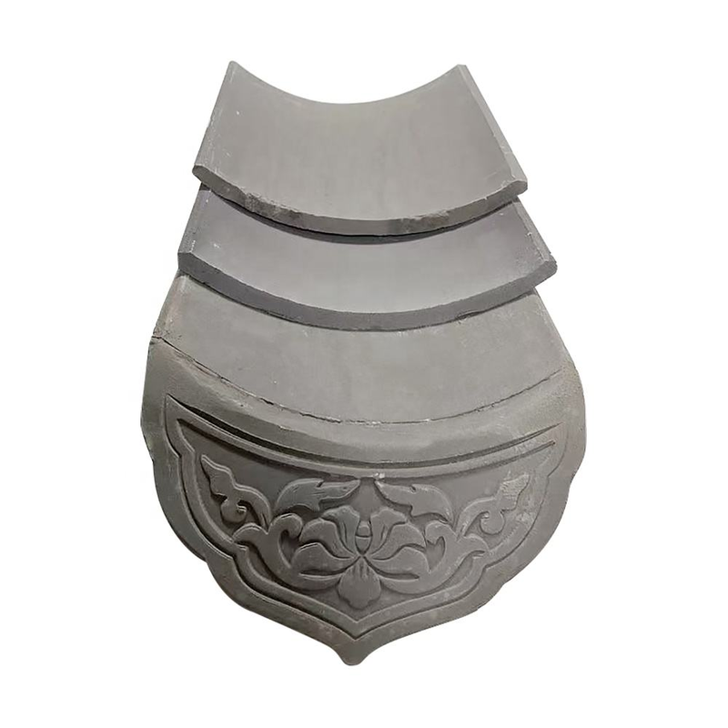 Piastrelle tradizionali cinesi di argilla per i cancelli di Paifang Sistema di piastrelle in ceramica grigia pesante per i portali degli archi e gli ingressi dei templi
