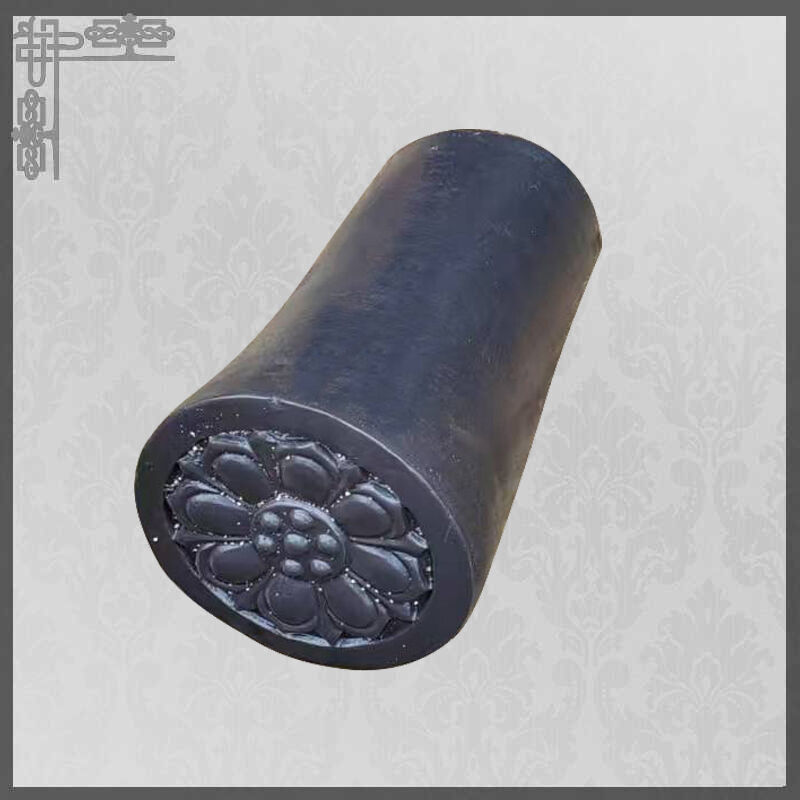 Piastrelle di tetto in argilla nera in stile giapponese tradizionale sistema di ceramica Kawara per case da tè e strutture di giardino Zen